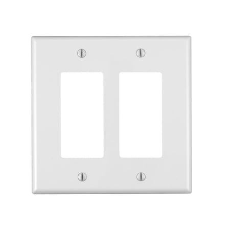 Leviton Leviton White 2 gang Plastic Decorator Oversized Wall Plate 1 pk 88602-000